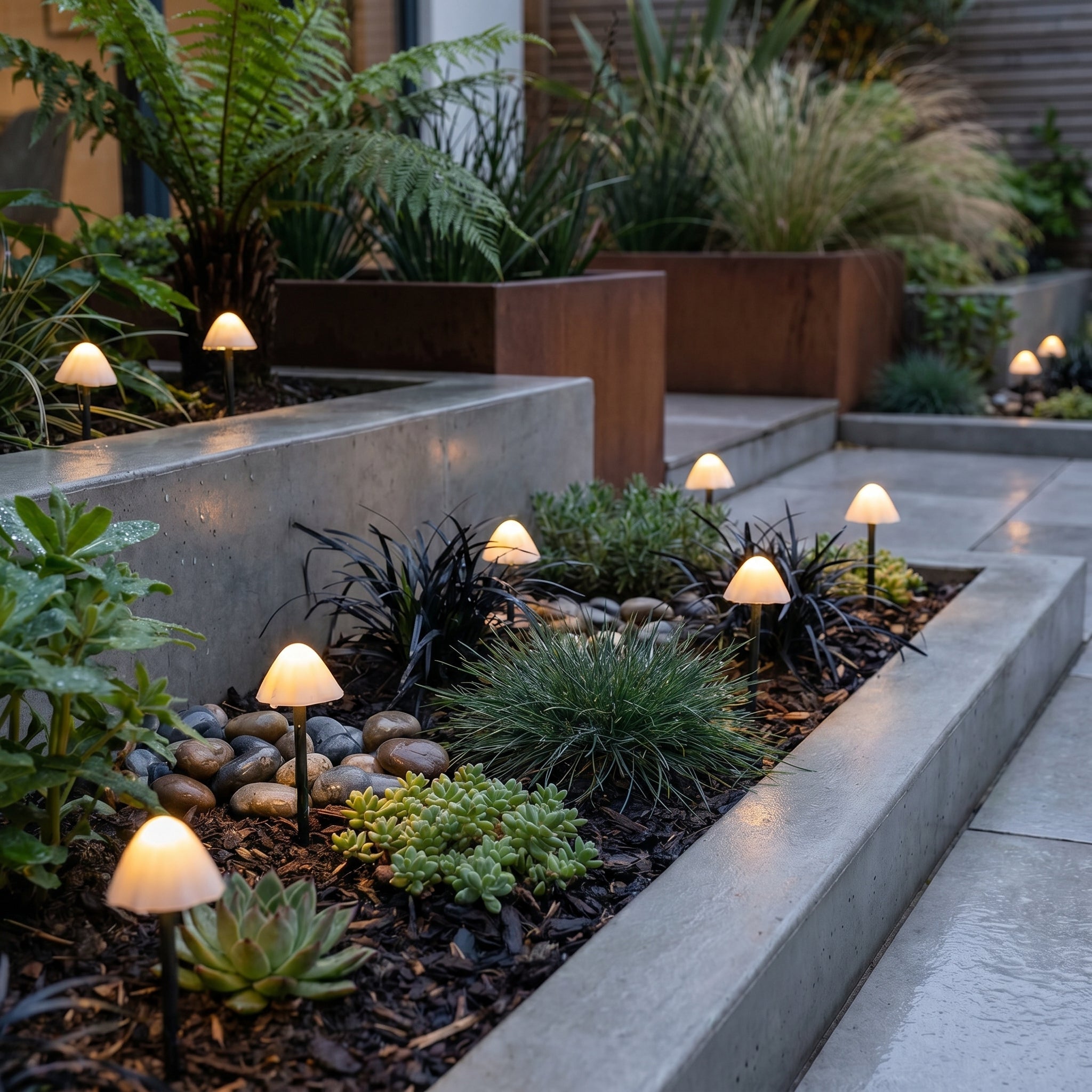 Dekorative Solar LED - Pilz Gartenleuchte - Beleuchtung - Voldeva