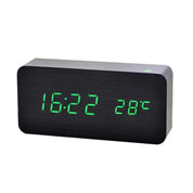 Digitaler Wecker mit Temperaturanzeige - Wecker - Schwarz/grünes LED - Voldeva