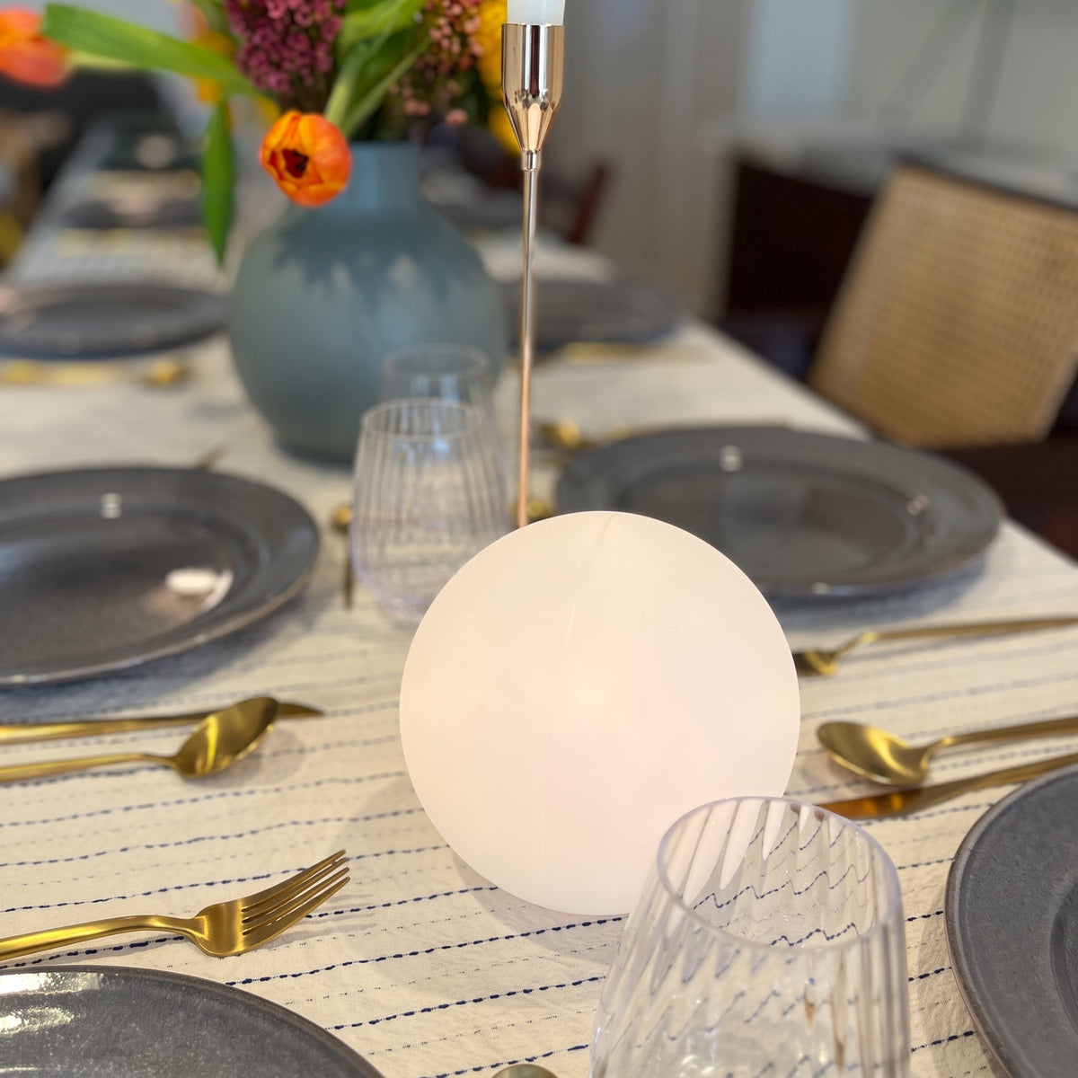 Dimmbare Kugelförmige LED-Leuchte mit RGB-Farbmodi - Table Lamps - 12 cm (Durchmesser) - Voldeva