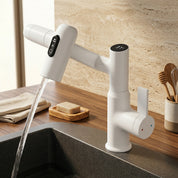 Drehbare Armatur mit Temperaturanzeige - Faucet - Weiß - Voldeva