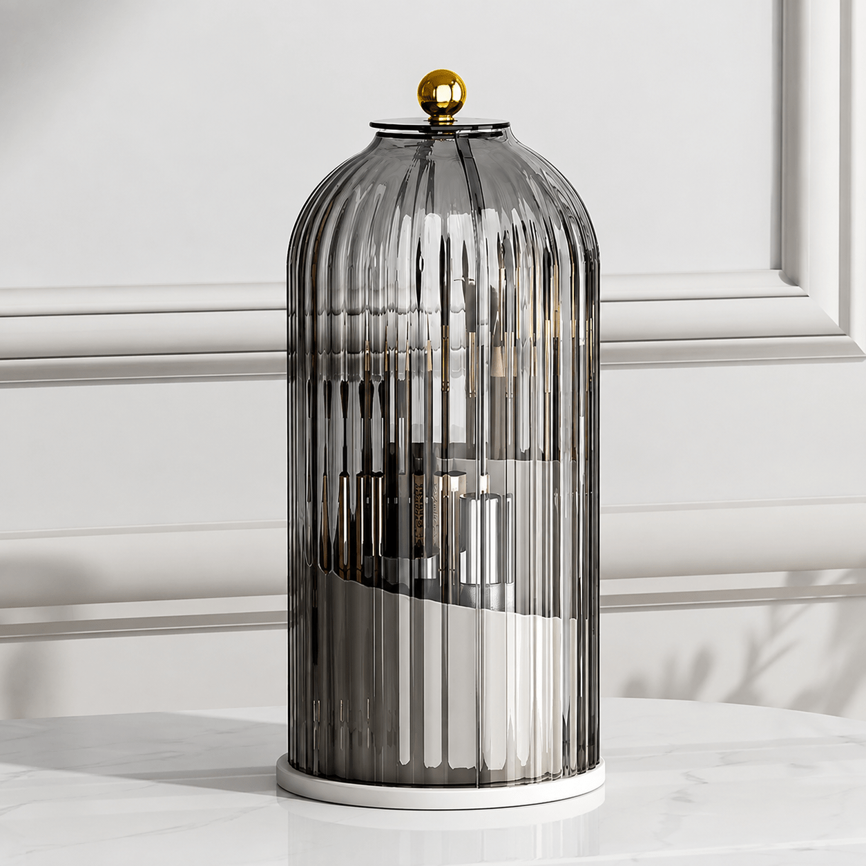 Drehbarer Kosmetik Organizer mit Glockendesign - Storage & Organization - Schwarz - Voldeva