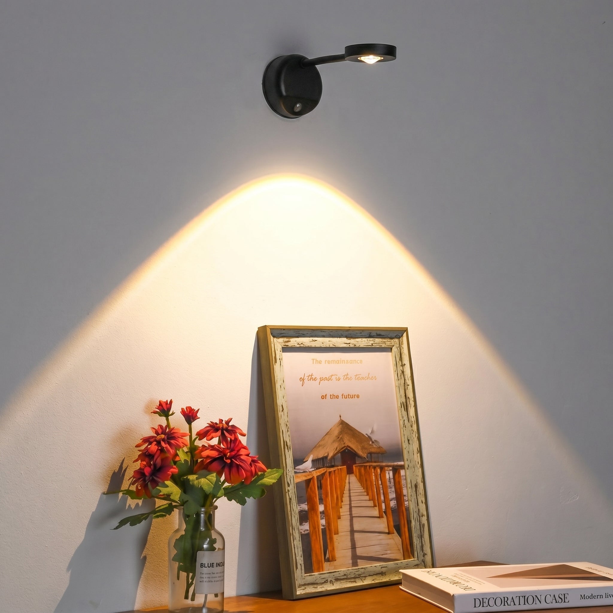 Drehbarer LED - Wandspot für Gemälde und Dekoration - Wandleuchte - Schwarz - Voldeva