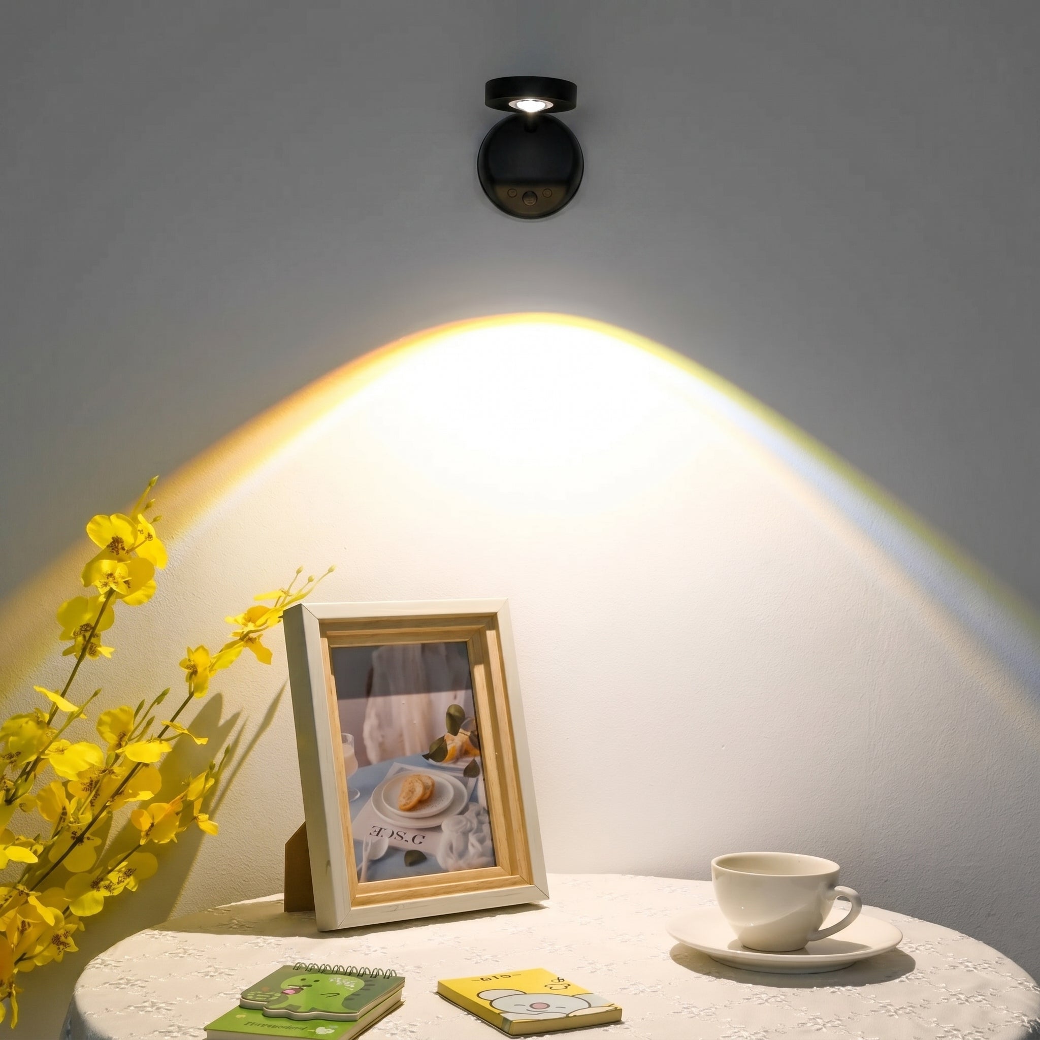 Drehbarer LED - Wandspot für Gemälde und Dekoration - Wandleuchte - Schwarz - Voldeva