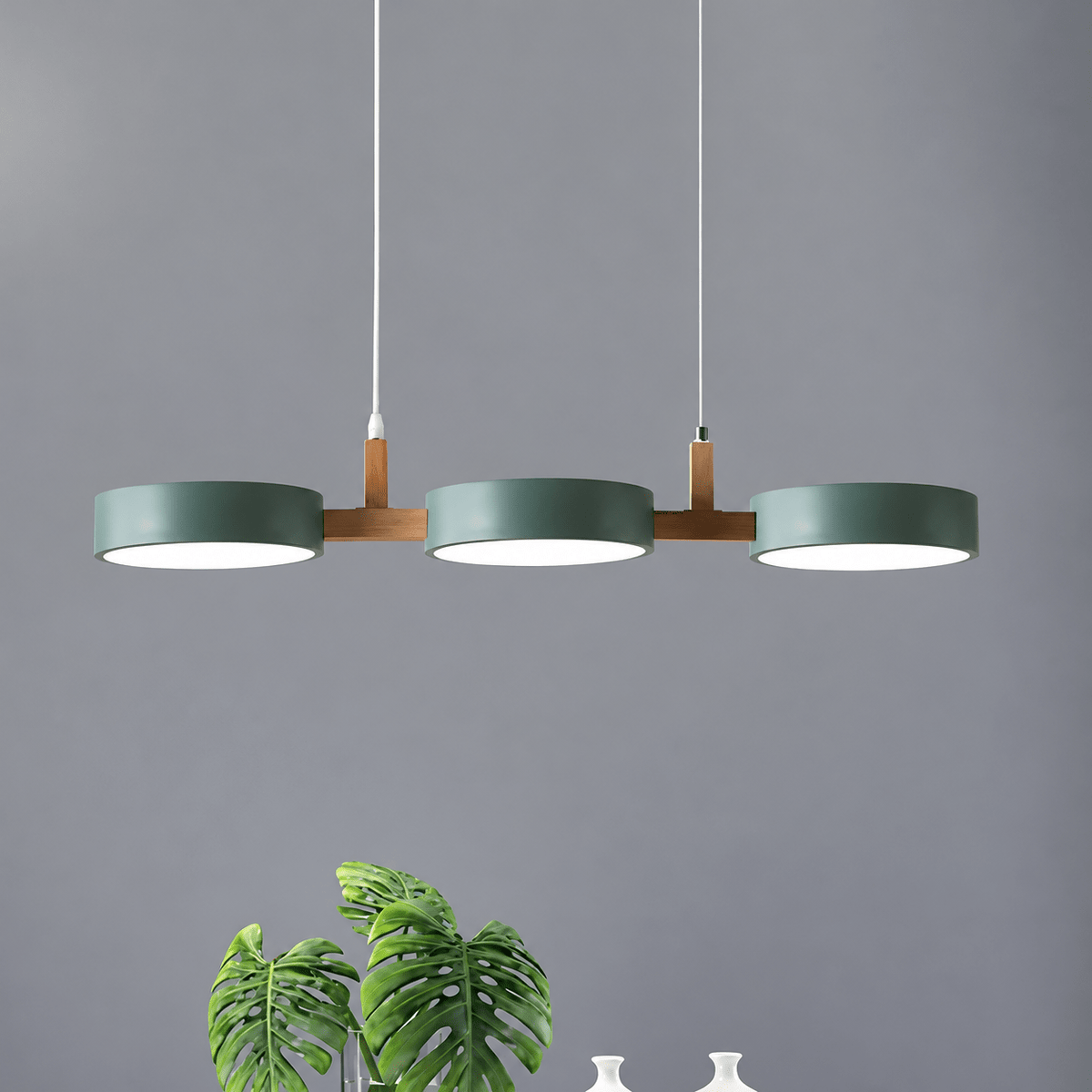 Dreiflammige LED Pendelleuchte im Skandinavischen Design - Pendant Light Fixtures - Grün - Voldeva