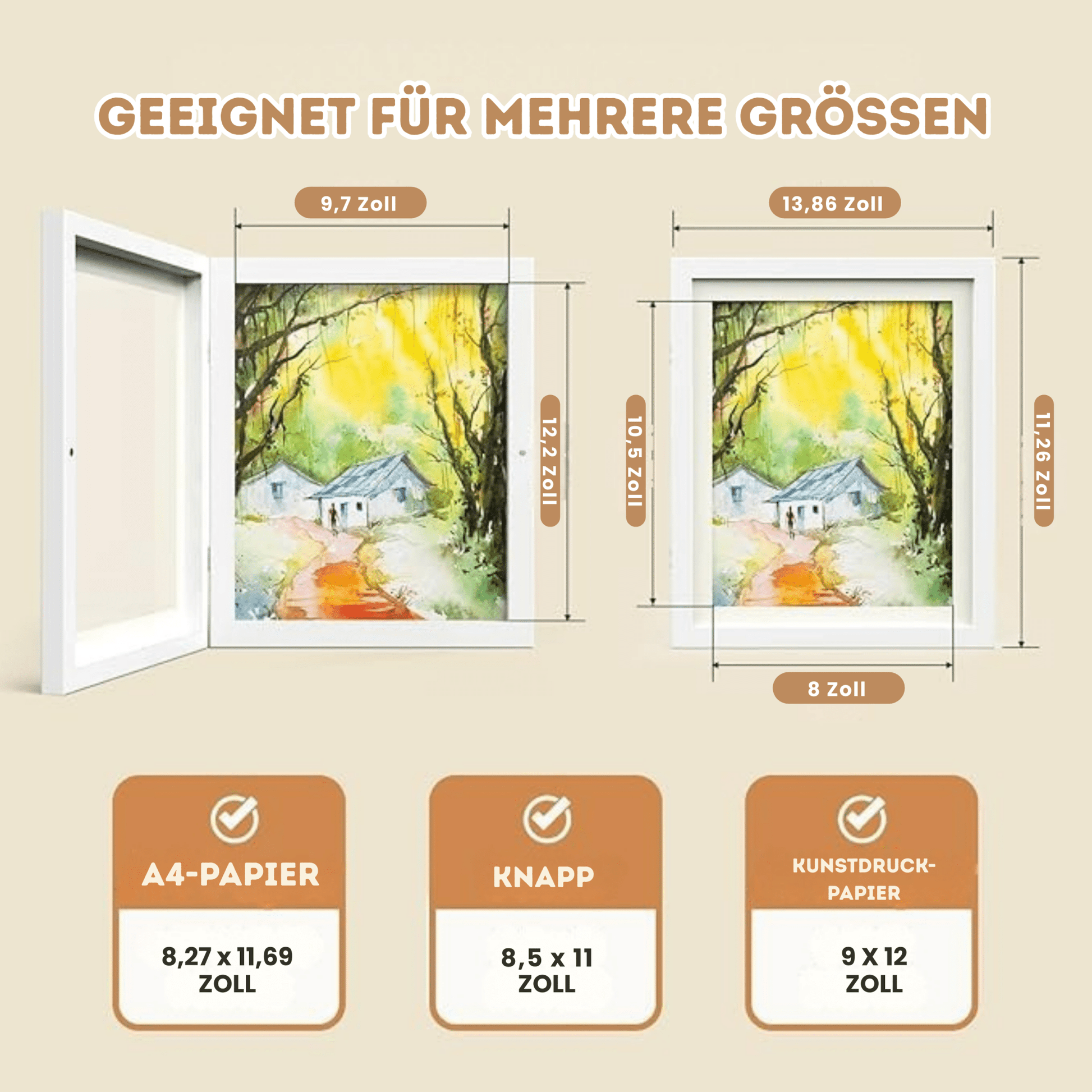 Easy - Change Bilderrahmen - Kinderkunstwerke ausstellen und aufbewahren - Picture Frame - Voldeva