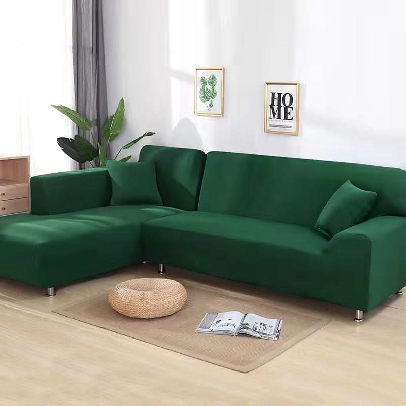 Elastischer Sofabezug für Ecksofas und Polstermöbel - Sofabezug - Grün - Voldeva