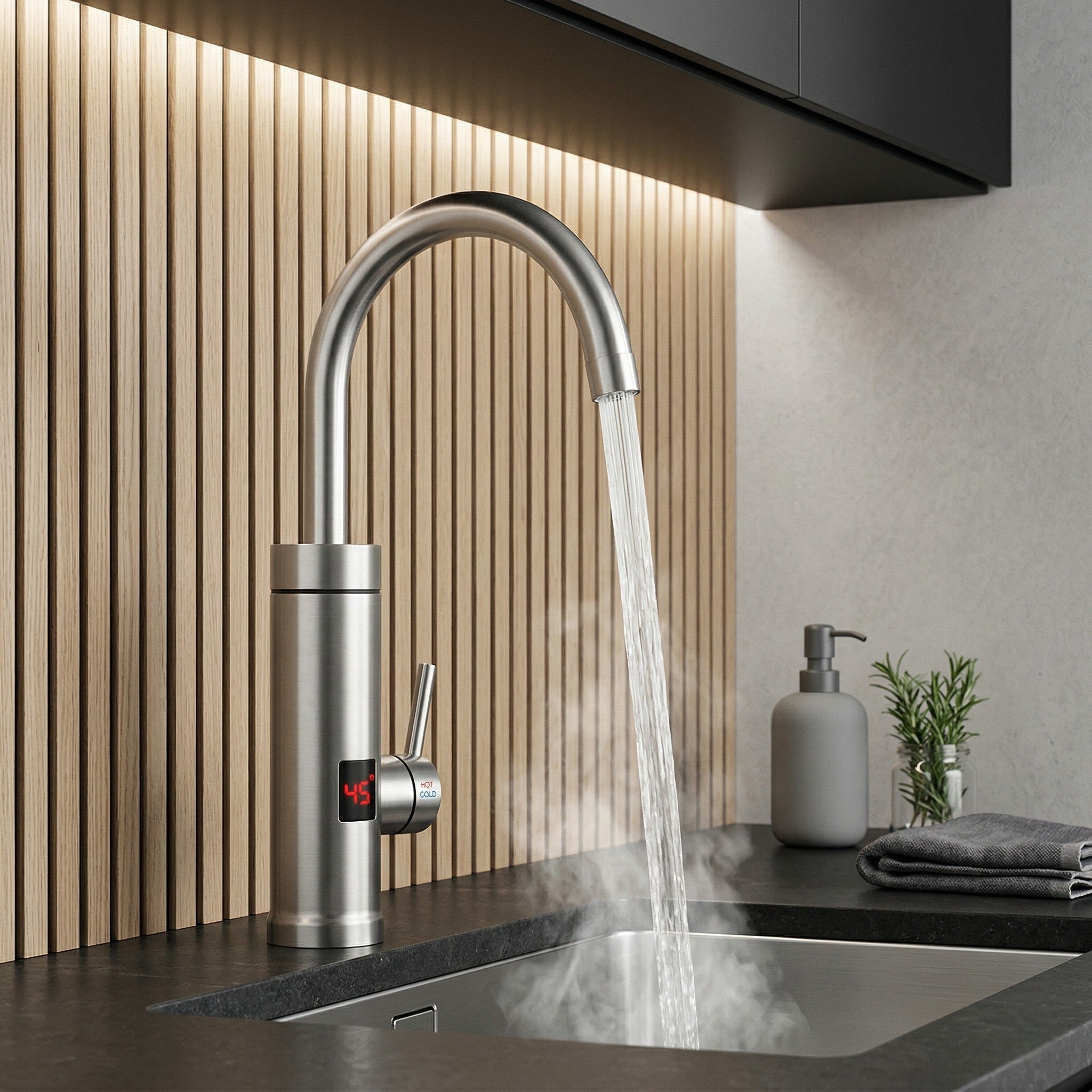 Elektrische Sofortheizung Küchenarmatur - Wasserhahn - Voldeva