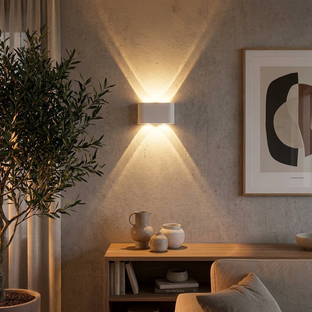 Elina – Moderne LED Wandleuchte für Innen & Außen in Schwarz & Weiß - Wandleuchte - 2W | Weiß  - Voldeva