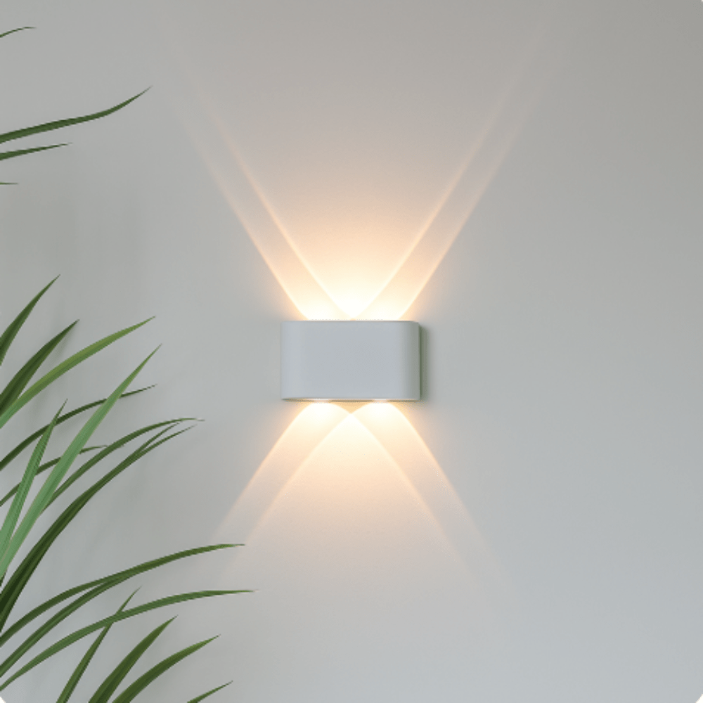 Elina – Moderne LED Wandleuchte für Innen & Außen in Schwarz & Weiß - Wandleuchte - 4W | Weiß - Voldeva