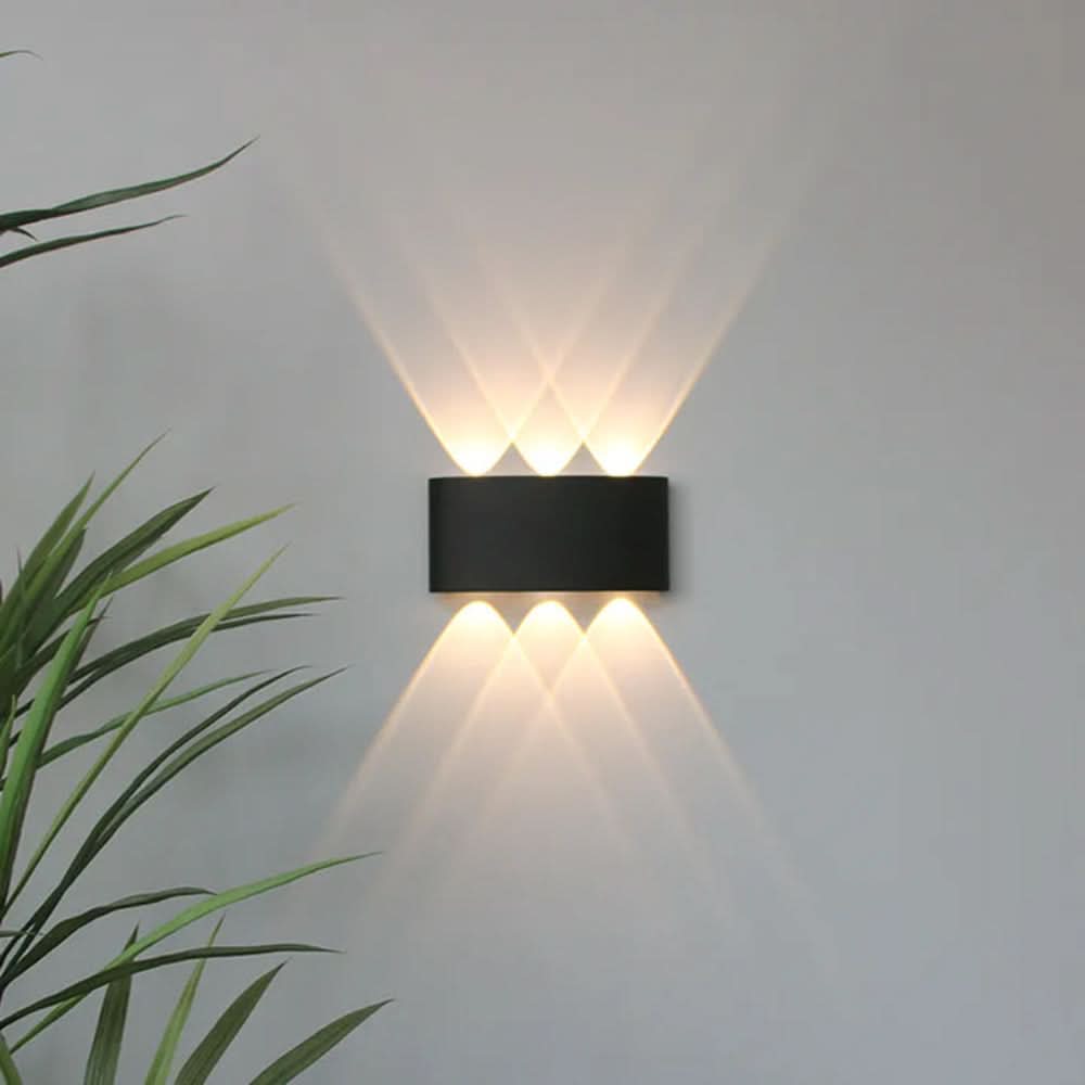 Elina – Moderne LED Wandleuchte für Innen & Außen in Schwarz & Weiß - Wandleuchte - 6W | Schwarz - Voldeva