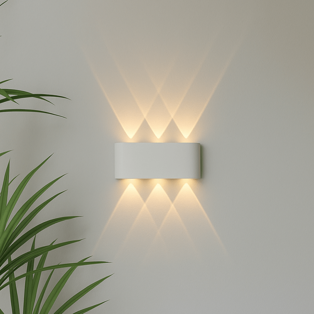 Elina – Moderne LED Wandleuchte für Innen & Außen in Schwarz & Weiß - Wandleuchte - 6W | Weiß - Voldeva