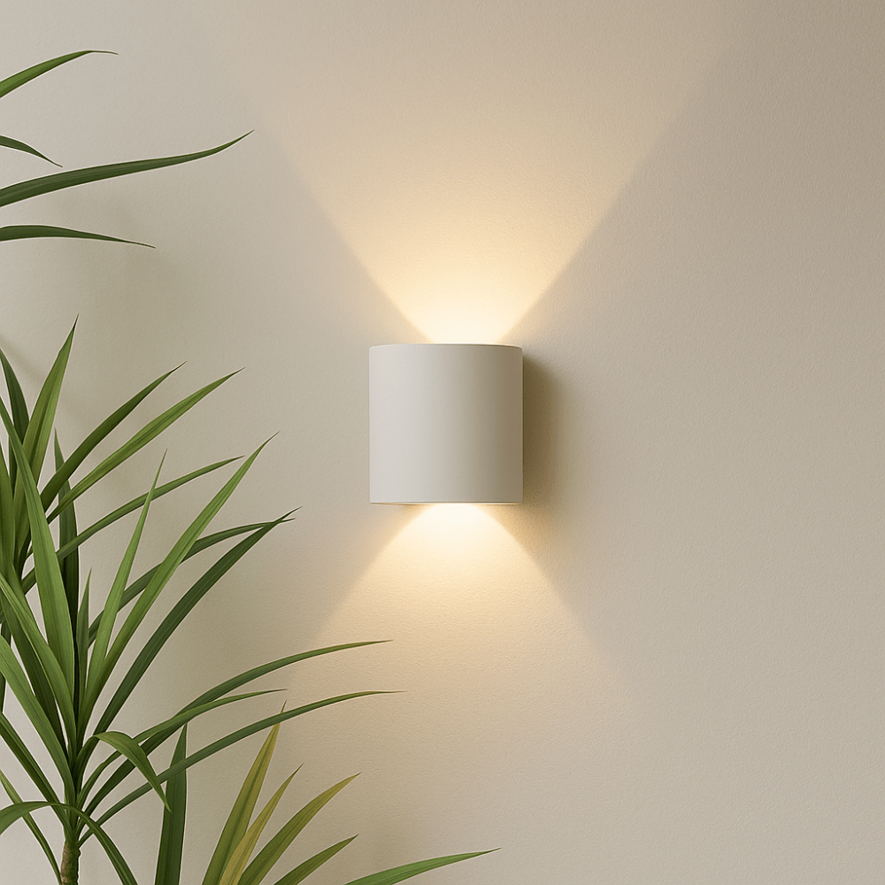 Elina – Moderne LED Wandleuchte für Innen & Außen in Schwarz & Weiß - Wandleuchte - 2W | Weiß - Voldeva
