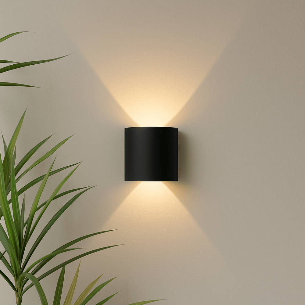 Elina – Moderne LED Wandleuchte für Innen & Außen in Schwarz & Weiß - Wandleuchte - Voldeva