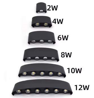 Elina – Moderne LED Wandleuchte für Innen & Außen in Schwarz & Weiß - Wandleuchte - Voldeva