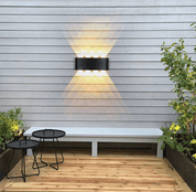 Elina – Moderne LED Wandleuchte für Innen & Außen in Schwarz & Weiß - Wandleuchte - 6W | Schwarz - Voldeva