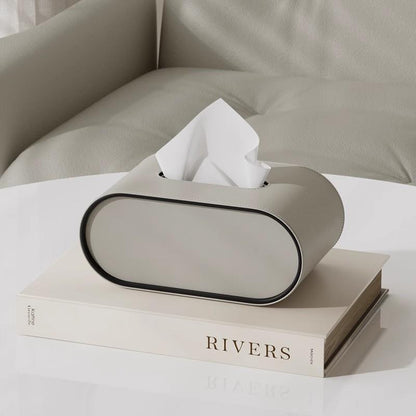EliteLuxe – Stilvolle Leder - Taschentuchbox mit zeitloser Eleganz - Tissue Holder - Voldeva