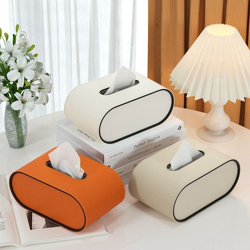 EliteLuxe – Stilvolle Leder - Taschentuchbox mit zeitloser Eleganz - Tissue Holder - Voldeva