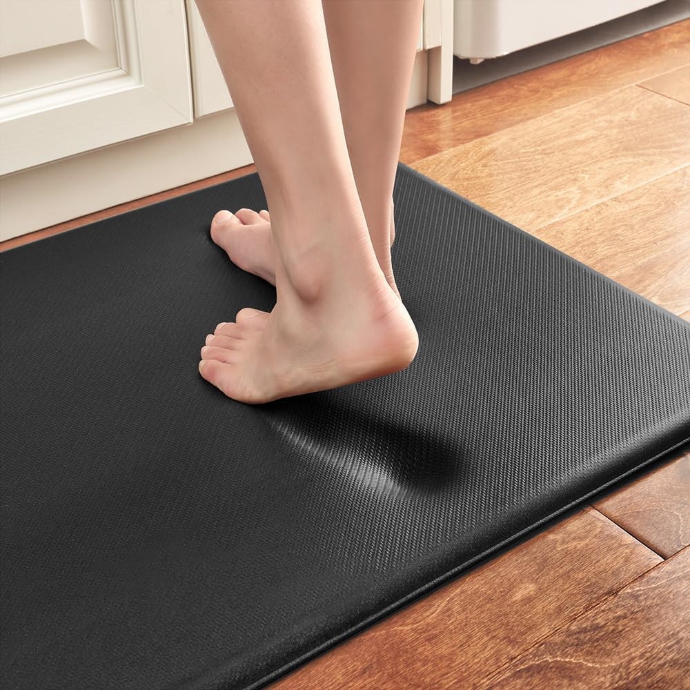 Ergonomische Anti - Ermüdungsmatte für Küche und Arbeitsplatz - Anti - Ermüdungsmatte - Schwarz - Voldeva