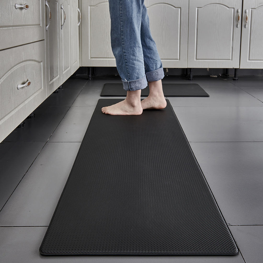 Ergonomische Anti - Ermüdungsmatte für Küche und Arbeitsplatz - Anti - Ermüdungsmatte - Schwarz - Voldeva