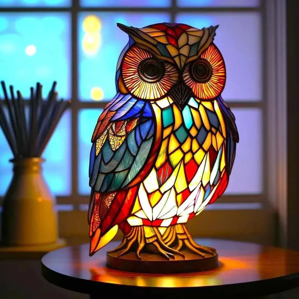 Faunix – Künstlerische Glaslampe im Tiermotiv - Design - Tischlampe - Voldeva