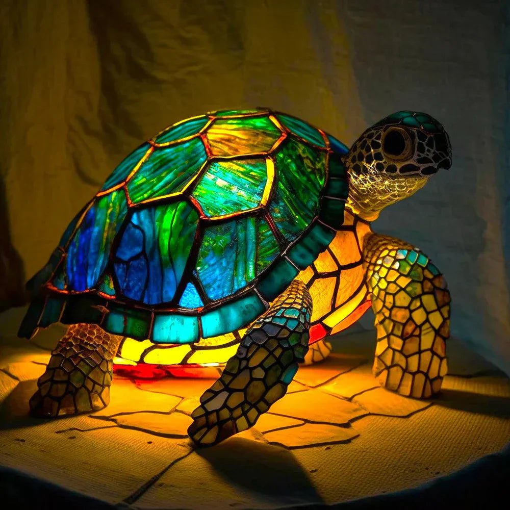 Faunix – Künstlerische Glaslampe im Tiermotiv - Design - Tischlampe - Voldeva