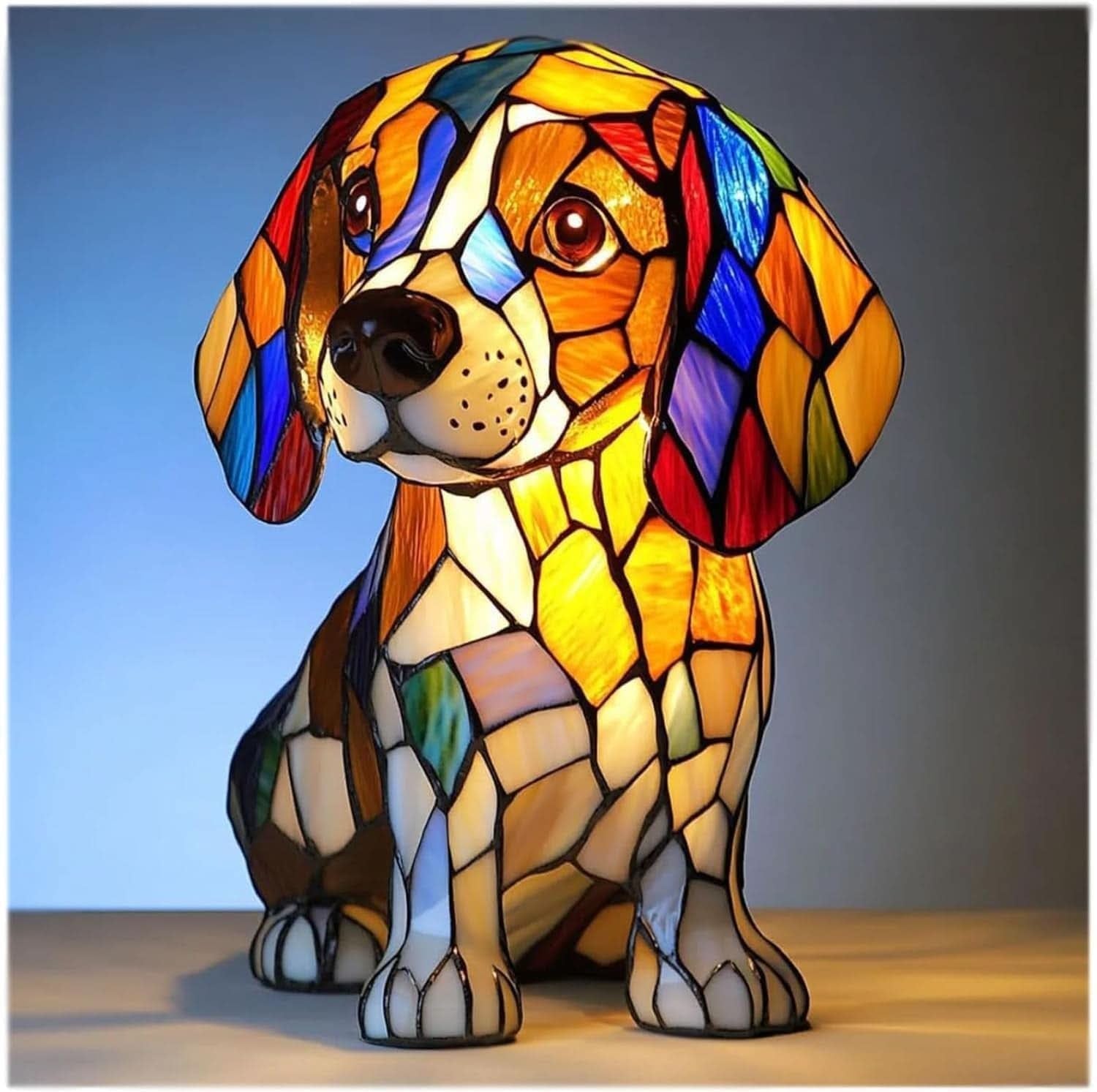 Finn – LED Nachtlampe mit Hunde Design - Tischlampen - Beagle - Voldeva
