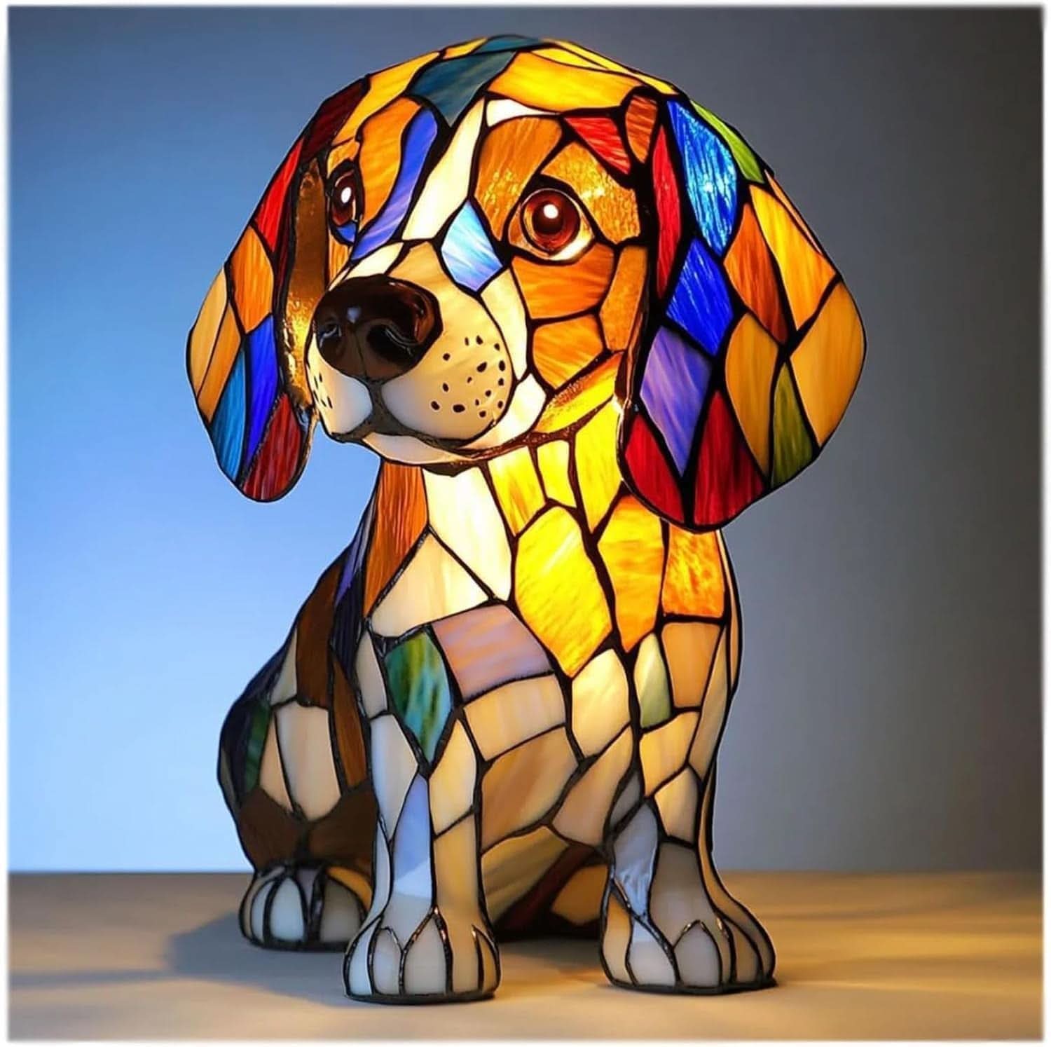 Finn – LED Nachtlampe mit Hunde Design - Tischlampen - Beagle - Voldeva