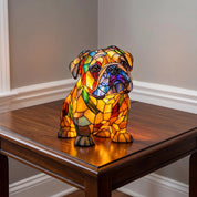 Finn – LED Nachtlampe mit Hunde Design - Tischlampen - Bulldog im Sitzen - Voldeva