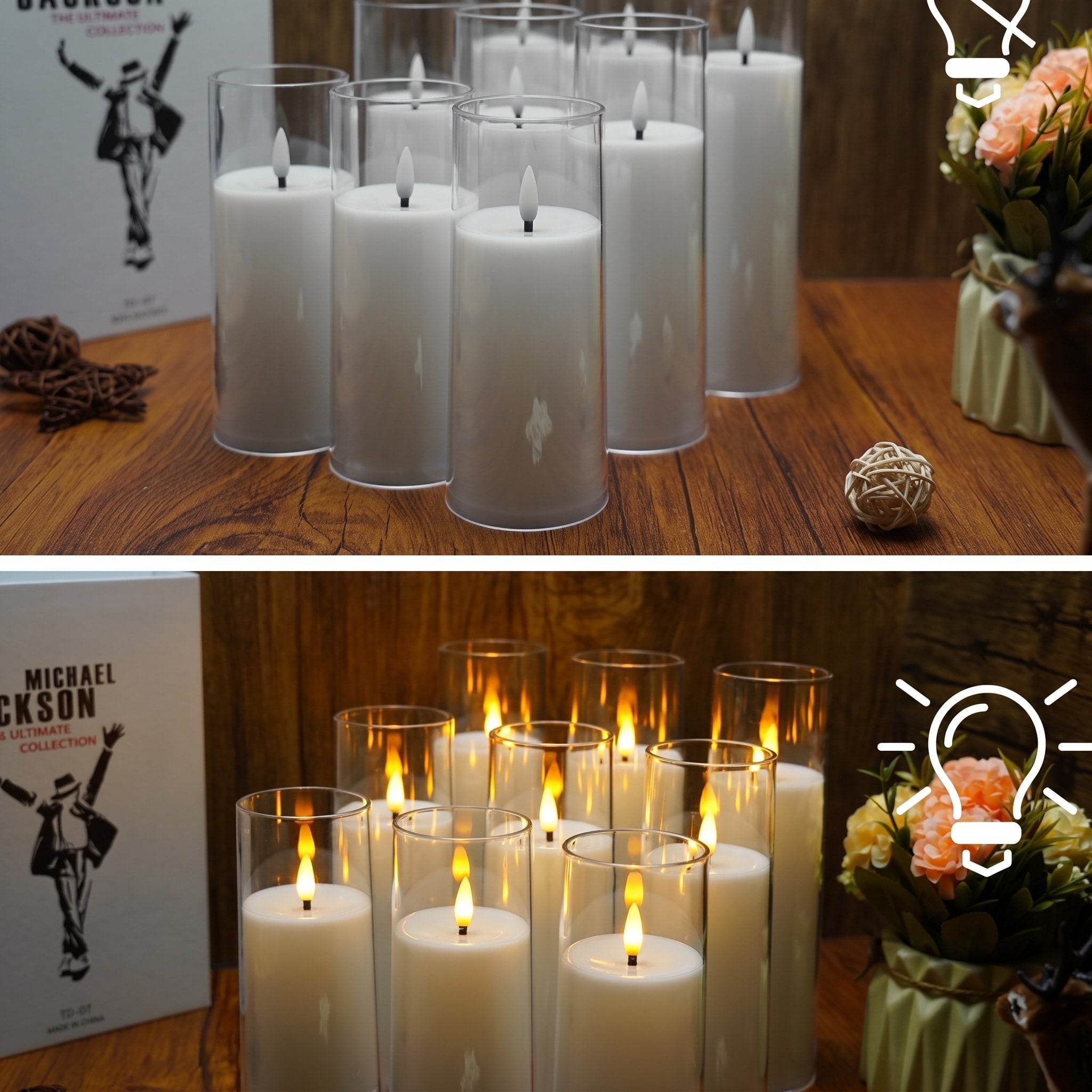 Flammenlose LED Kerzen im 9er Set - Flameless Candles - Voldeva