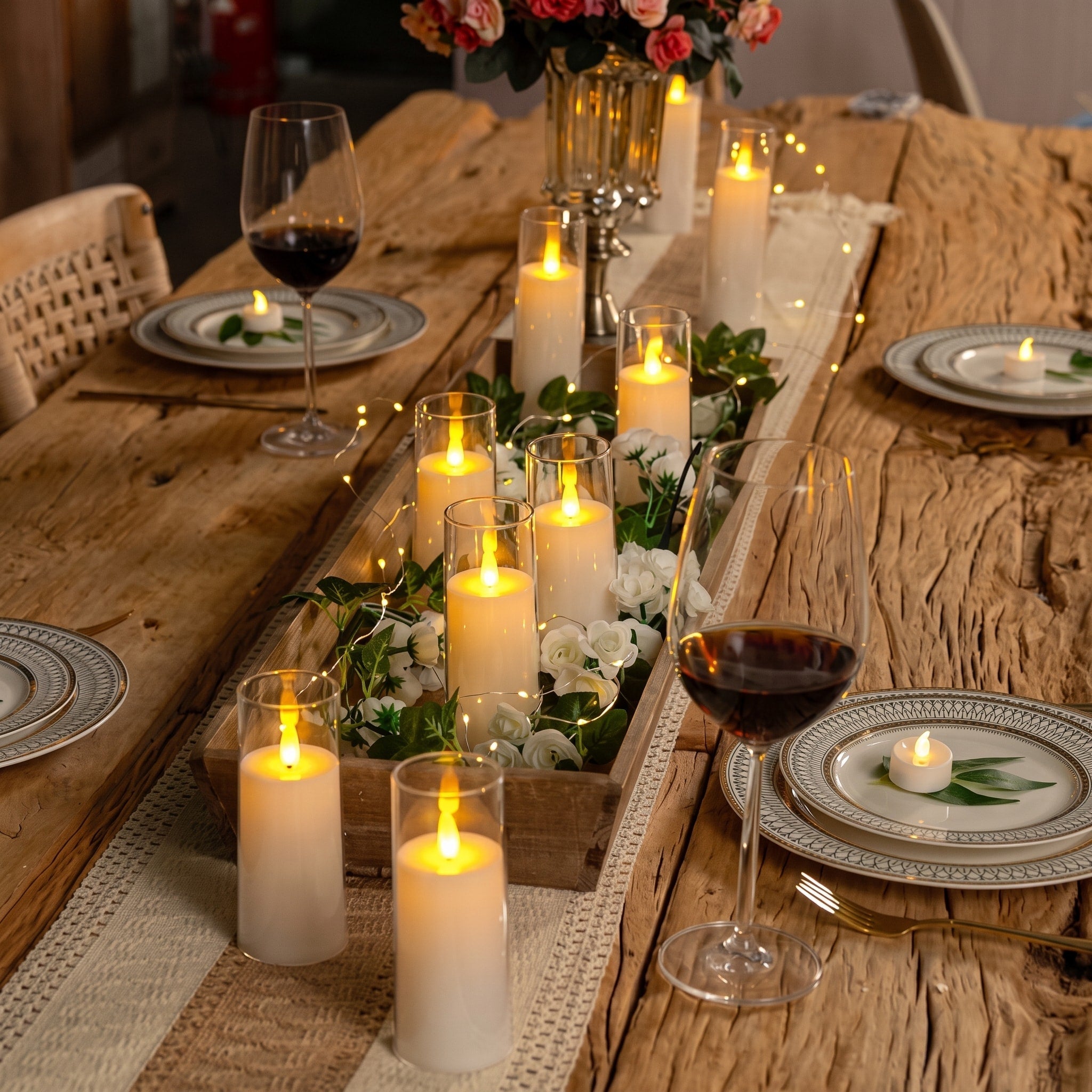 Flammenlose LED Kerzen im 9er Set - Flameless Candles - Voldeva
