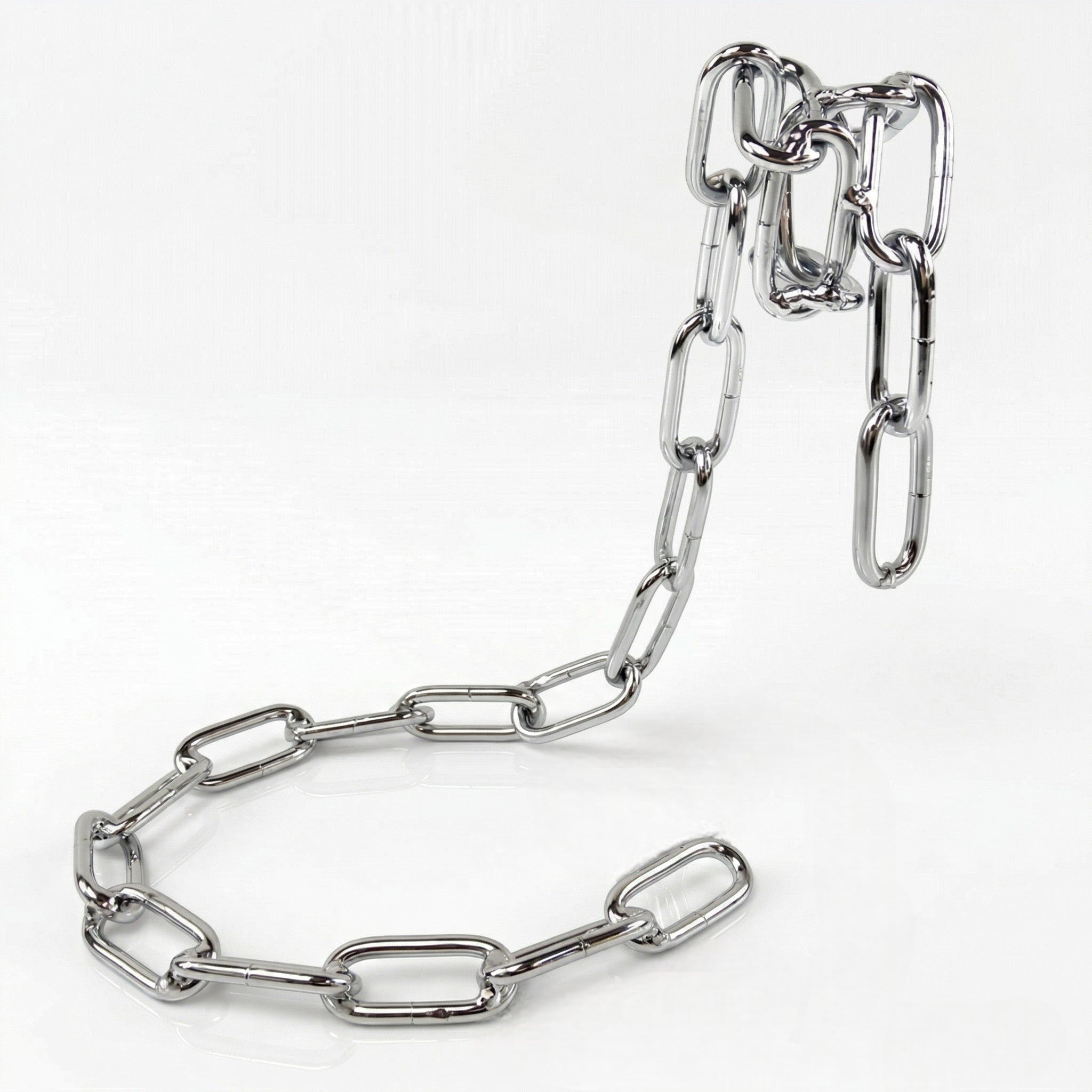 Einzigartiger schwimmender Weinflaschenhalter mit Kette - Weinregale - Silber - Voldeva