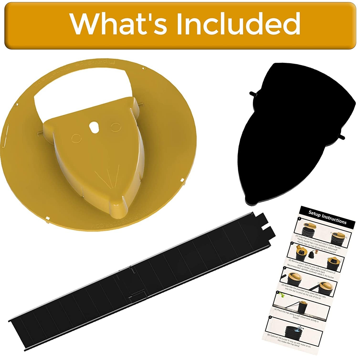 Flip N Slide - Eimerdeckel - Mausefalle für sicheren Haushalt - Flip N Slide Bucket Lid Mouse Trap - Voldeva