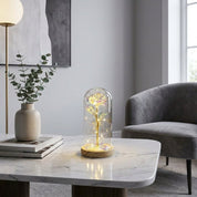 Flore – Rose in Glaskuppel mit LED - Beleuchtung - Dekorationen - Regenbogen - Voldeva