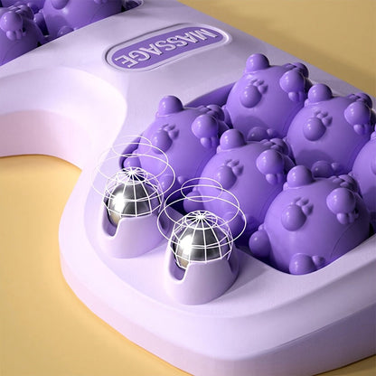 Fußmassagegerät aus Edelstahl | Vier - Rollen - Massager für Entspannung - Fußmassagegerät - Voldeva