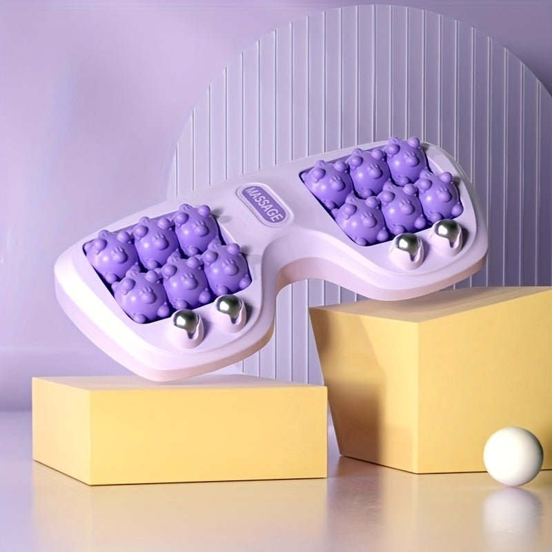 Fußmassagegerät aus Edelstahl | Vier - Rollen - Massager für Entspannung - Fußmassagegerät - Voldeva