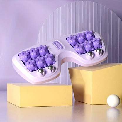 Fußmassagegerät aus Edelstahl | Vier - Rollen - Massager für Entspannung - Fußmassagegerät - Voldeva