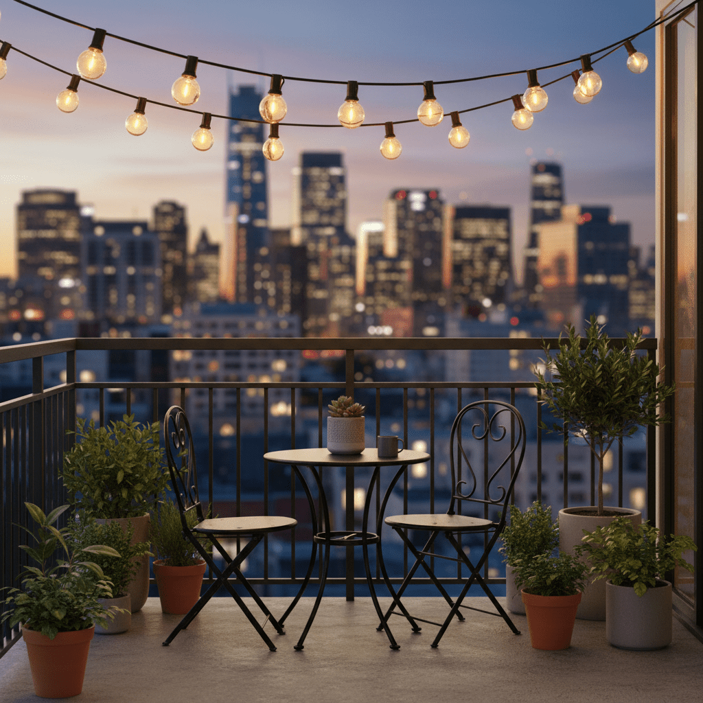 Lichterkette mit runden Glühbirnen für Garten und Terrasse - Lichterkette - 15m - Voldeva