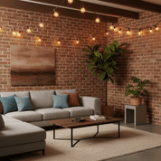 Lichterkette mit runden Glühbirnen für Garten und Terrasse - Lichterkette - 30m - Voldeva