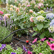 Garten Tröpfchenbewässerungs - Set mit automatischem Wasseruhrtimer - Gartentropfbewässerung - 5 Meter - Voldeva