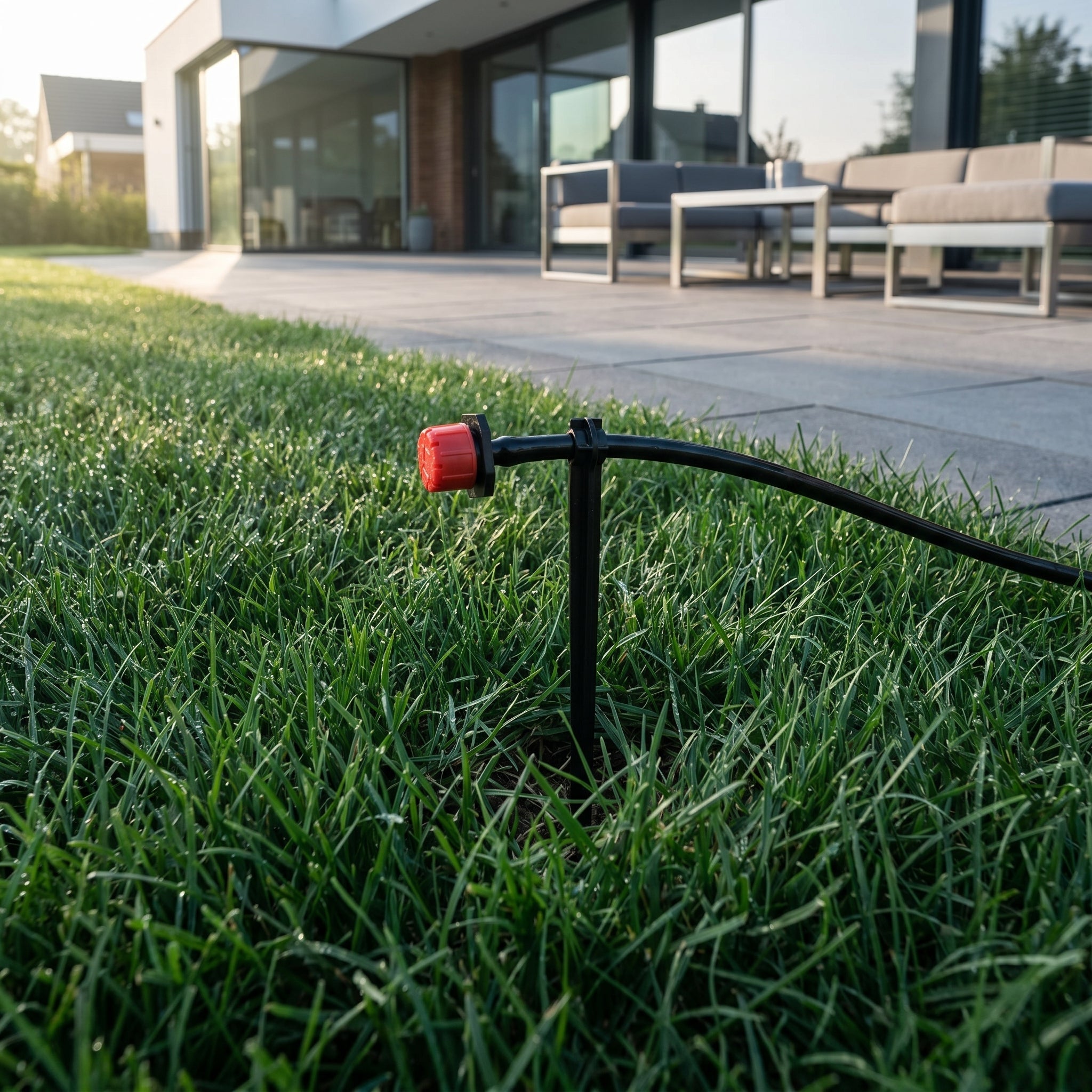 Garten Tröpfchenbewässerungs - Set mit automatischem Wasseruhrtimer - Gartentropfbewässerung - 5 Meter - Voldeva