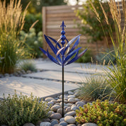 Garten - Windspinner mit Lotusblumen - Design - Windrad - Voldeva