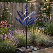 Garten - Windspinner mit Lotusblumen - Design - Windrad - Voldeva