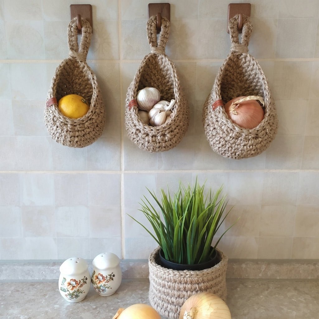 Geflochtener Hänge-Aufbewahrungskorb Landhausstil - Household Storage Baskets - Klein - Voldeva