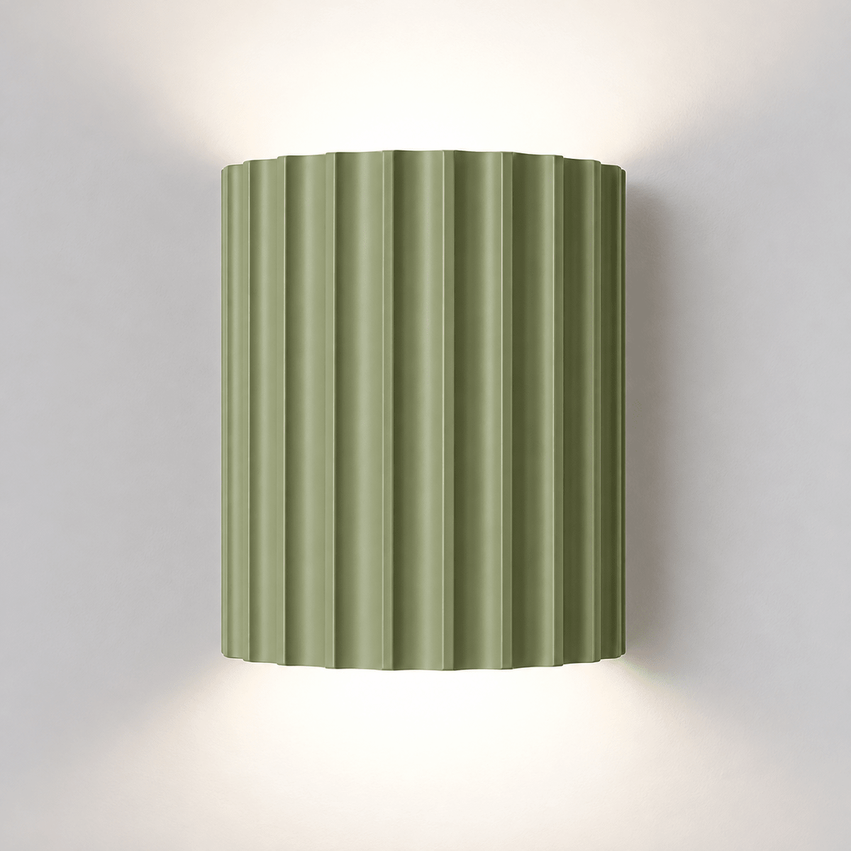 Geriffelte Wandleuchte mit gerippter Struktur im Säulendesign - Wall Light Fixtures - Grün - Voldeva