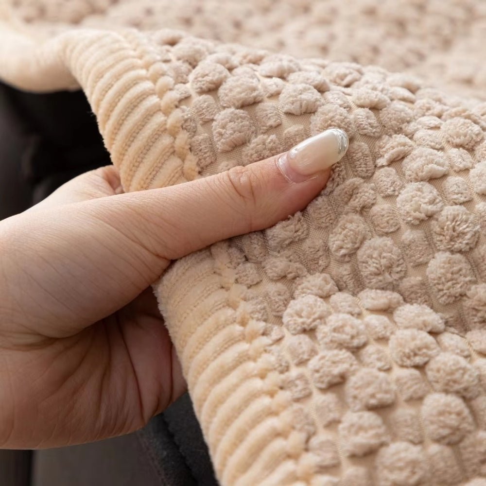 Gesteppter Sofaschoner Mit Rutschfestem Design Und Fleece - Struktur - Sofabezüge - Voldeva