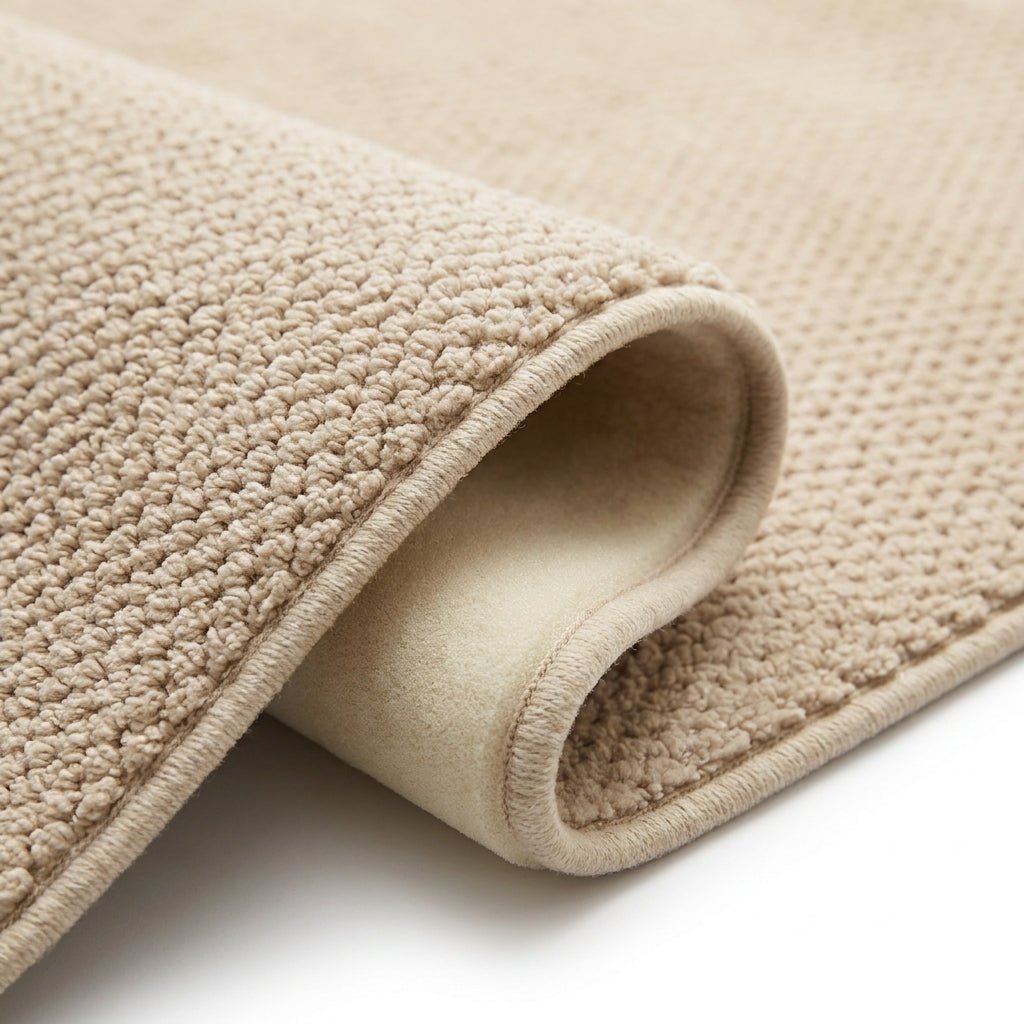 Gewebte Türmatte Mit Gummirücken Rutschfest Waschbar - Fußmatten für den Innenbereich - Beige - Voldeva