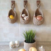 Gewebter Wandkorb für Obst und Gemüse - 21x21x23 cm - Voldeva