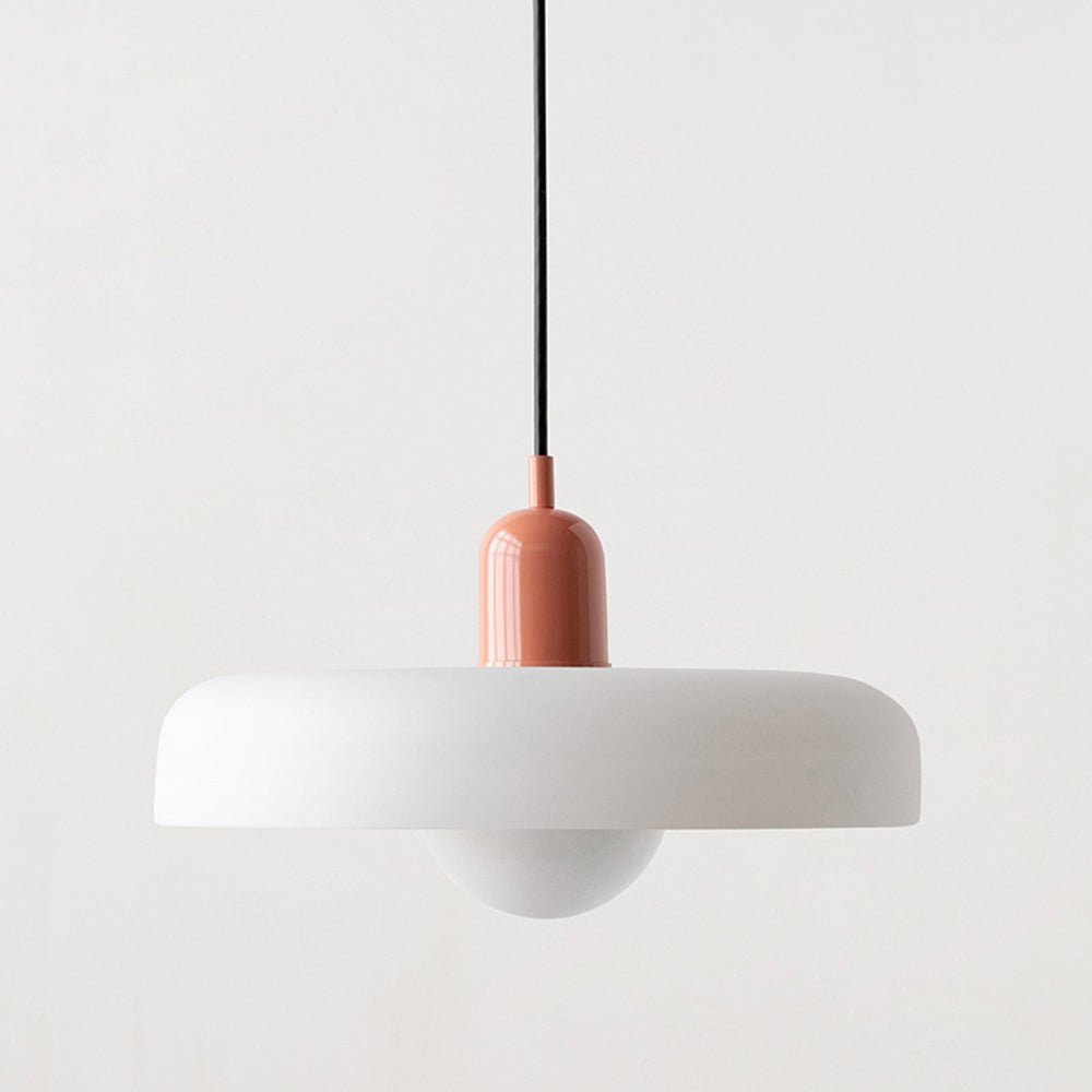 Glas Pendelleuchte mit Zweifarbigem Retro Design - Pendant Light Fixtures - Weiß - Voldeva