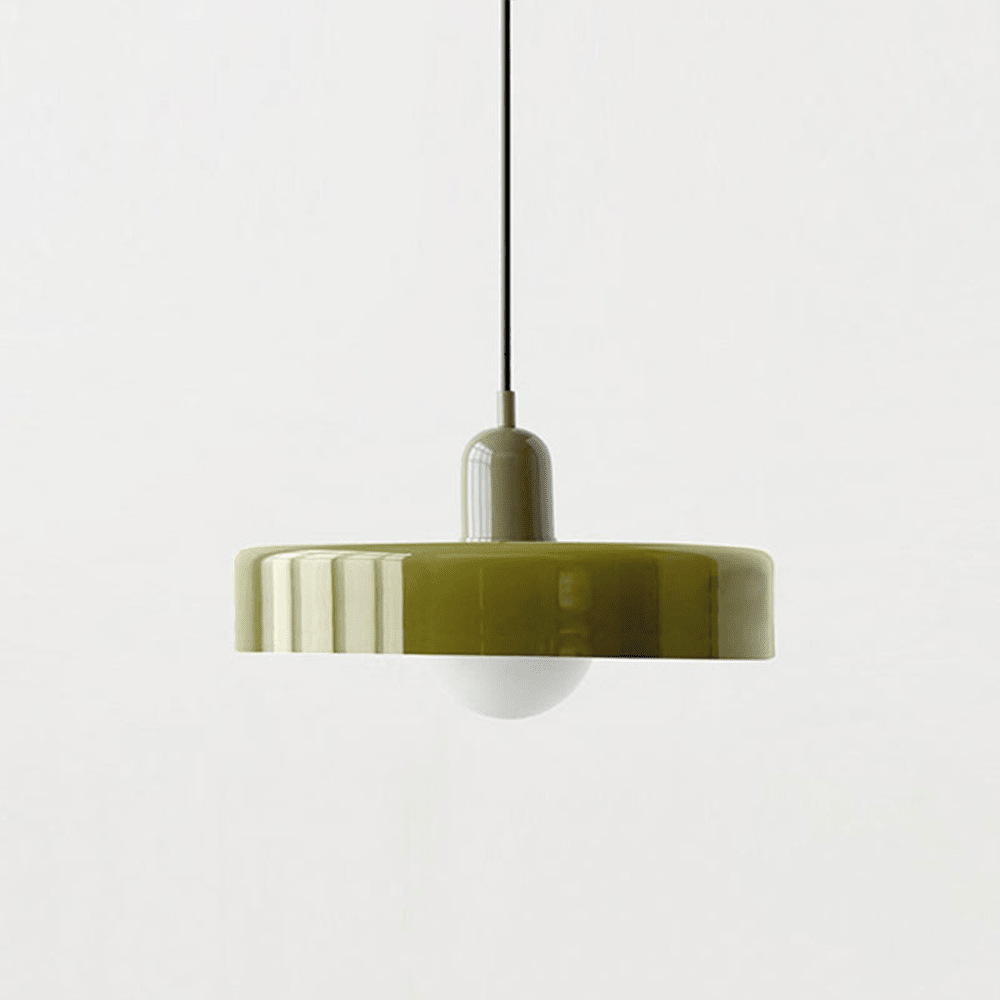 Glas Pendelleuchte mit Zweifarbigem Retro Design - Pendant Light Fixtures - Dunkelgrün - Voldeva