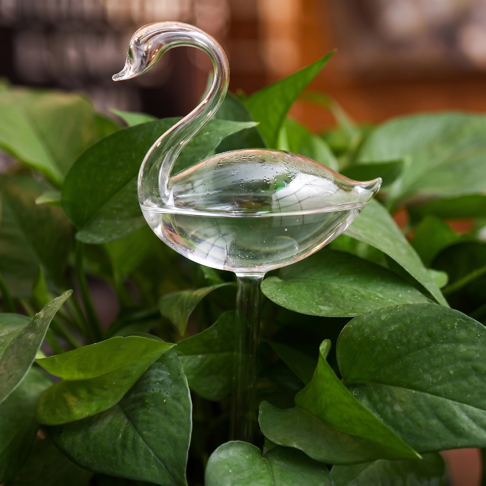 Glas Selbstbewässerungsfigur für Zimmerpflanzen - Selbstbewässerndes Glas - Flamingo - Voldeva